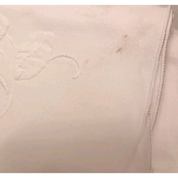 VTG Clever Fingers EMBROIDERED 72x108 TABLE CLOTH 12 Napkins Small Flaws SEE - Picture 5 of 7